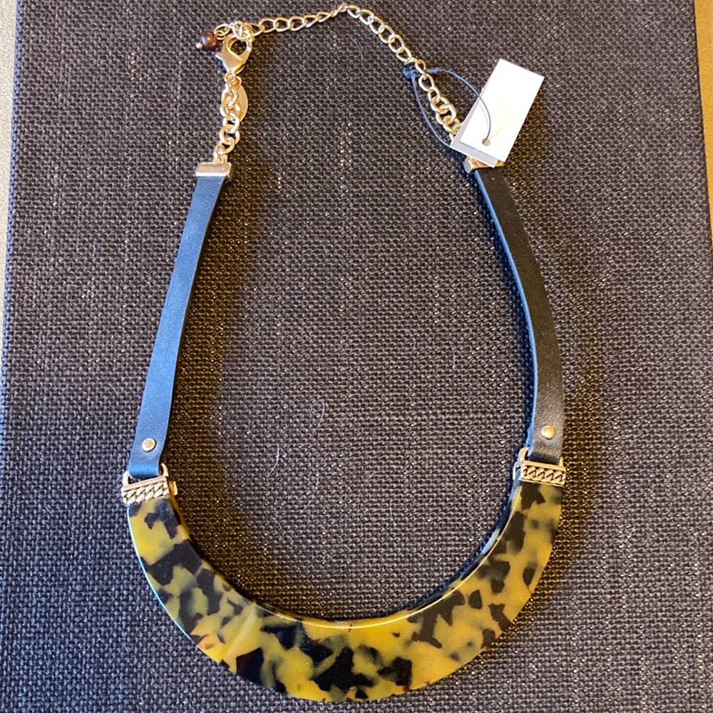 Chico's Leopard Print Statement Necklace